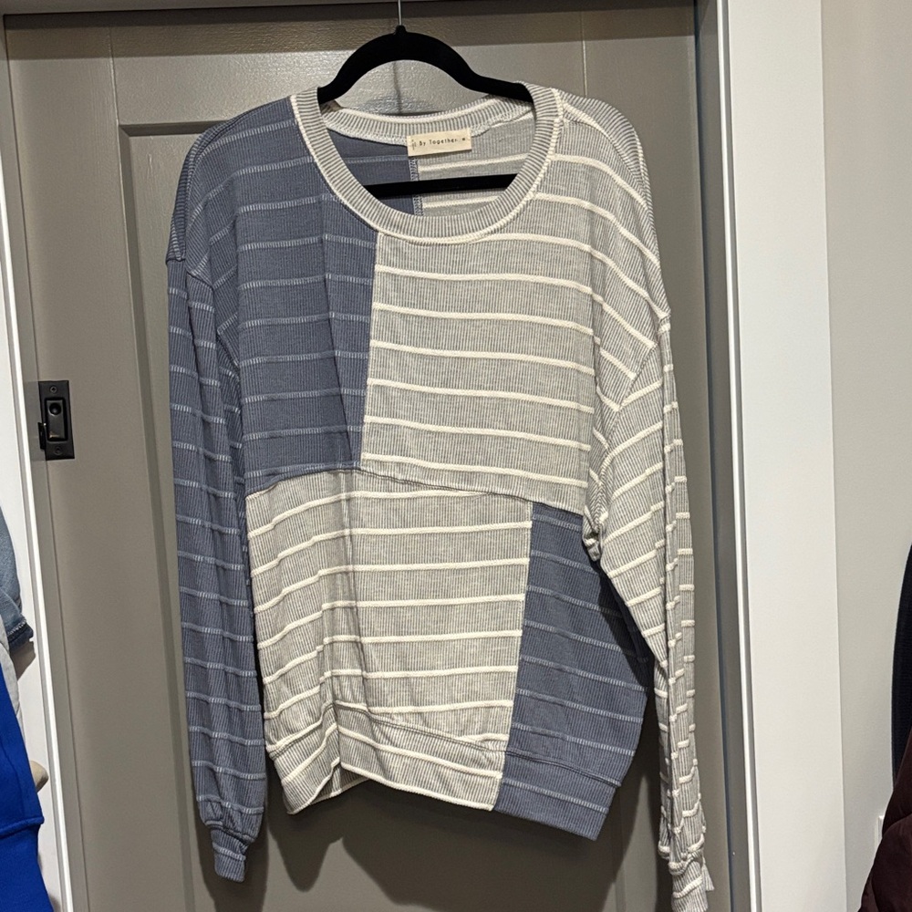 Gray and Cream long sleeve